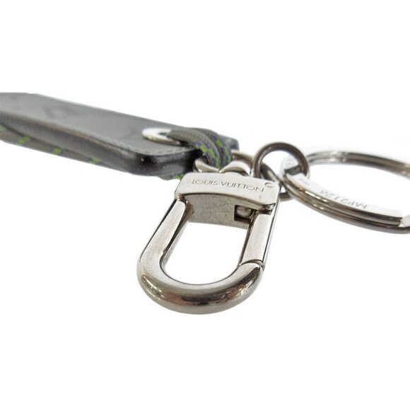 Auth LOUIS VUITTON Porte Cles Tag Monogramfluo charm gray/light gold - Picture 16 of 16